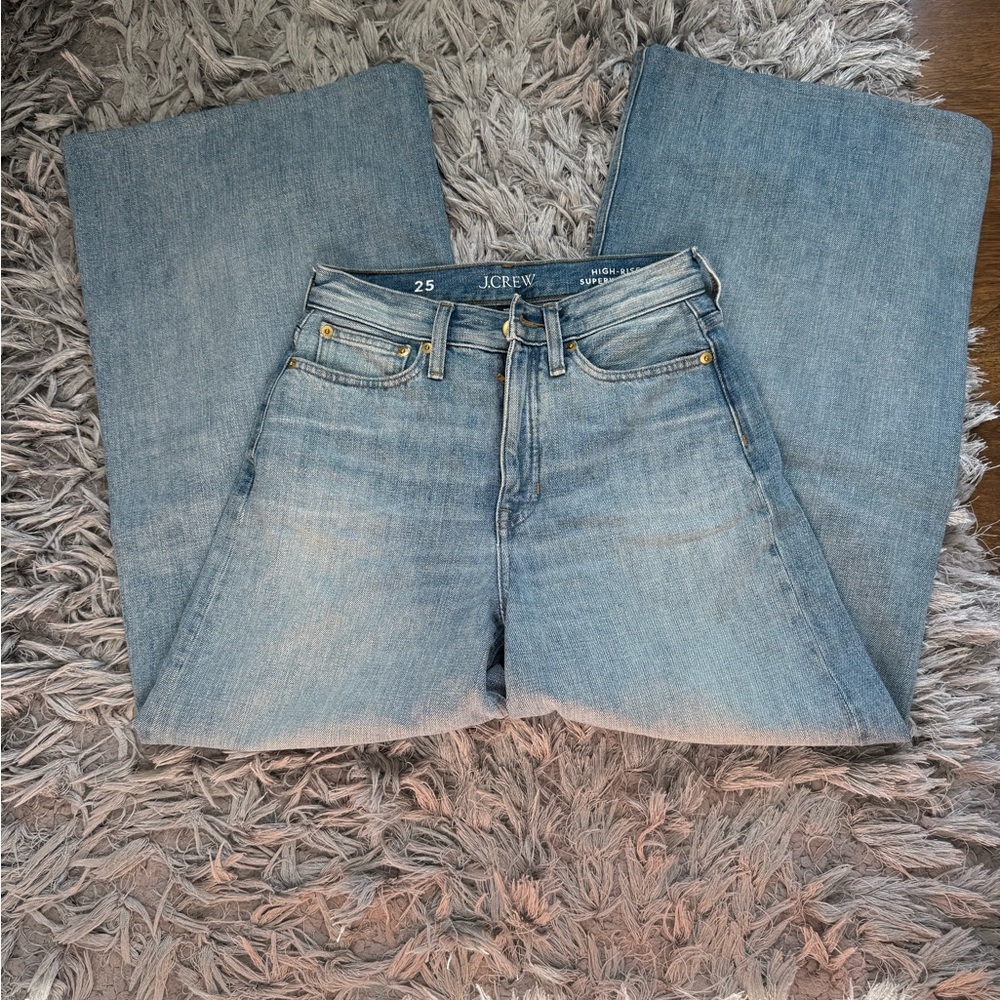 J Crew Jeans Womens 25 Blue High-Rise Superwide-Leg